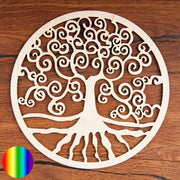 Wandschmuck Yggdrasil - Birkenholz 18cm