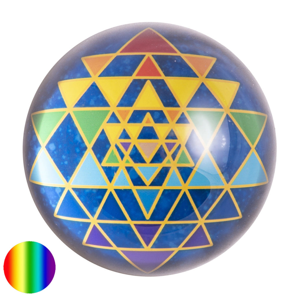 Kristallhalbkugel Sri Yantra