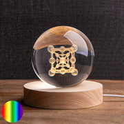 Kristallkugel Metatron mit LED