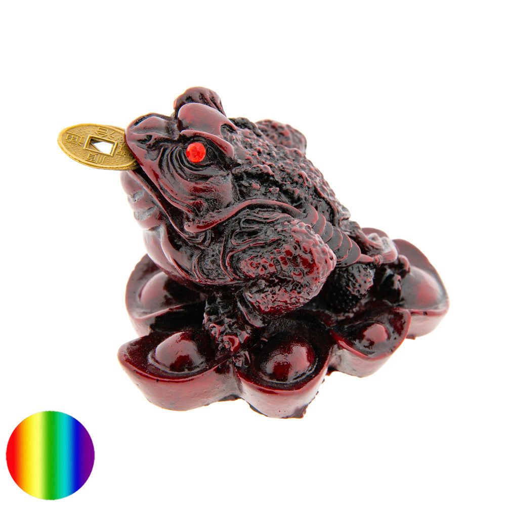 Geld-Frosch - Kunstharz rot