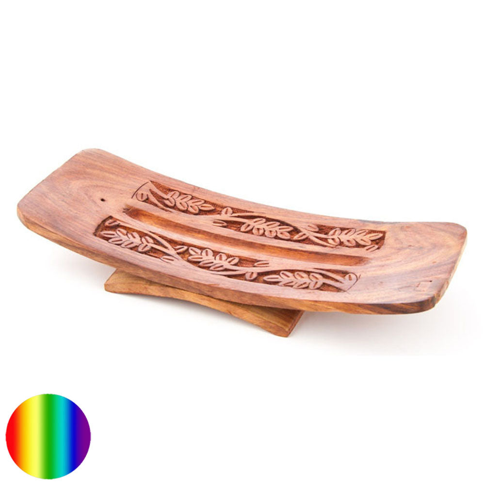 Blätter Holzhalter breit