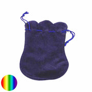 Samtbeutel gewellt blau 9 x 12 cm