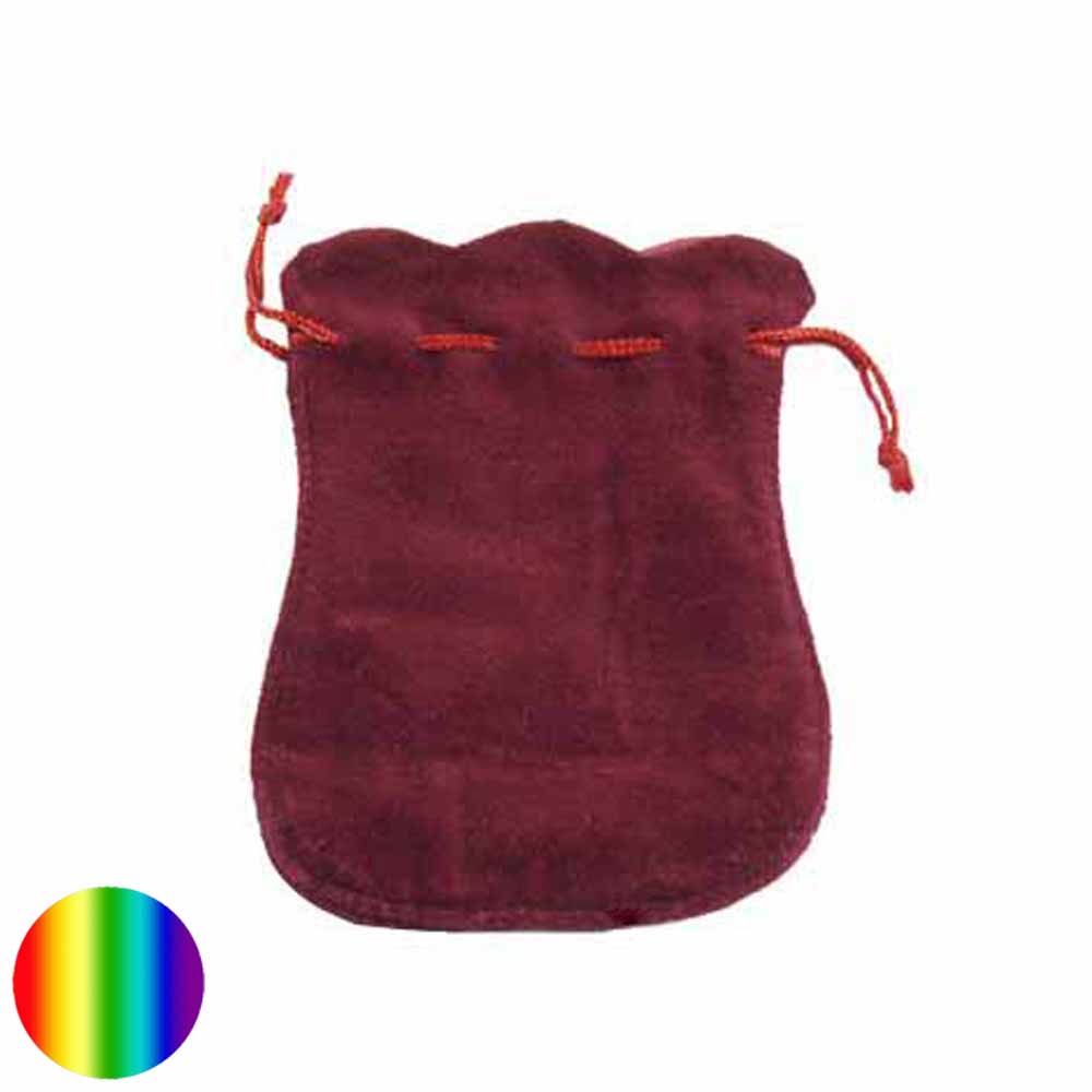 Samtbeutel gewellt rot 9 x 12 cm