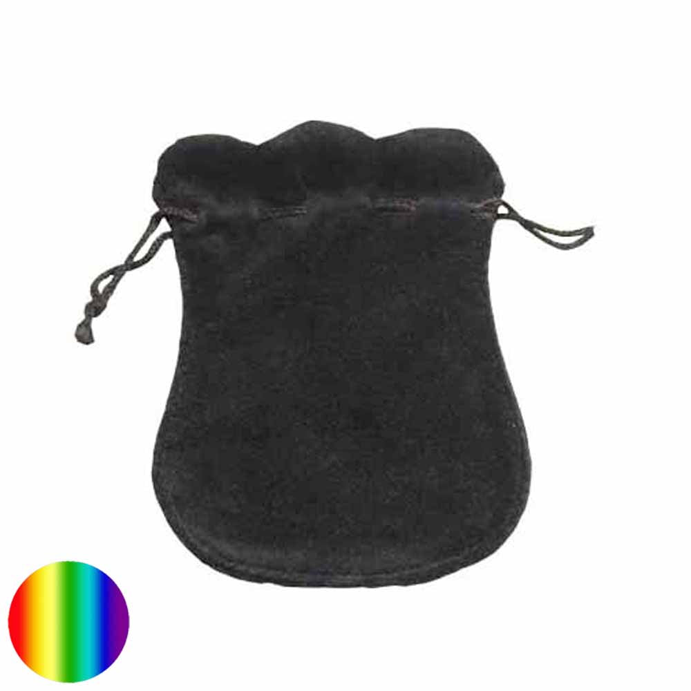 Samtbeutel gewellt schwarz 9 x 12 cm