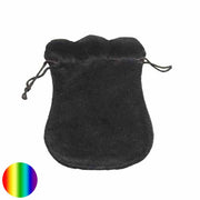 Samtbeutel gewellt schwarz 9 x 12 cm