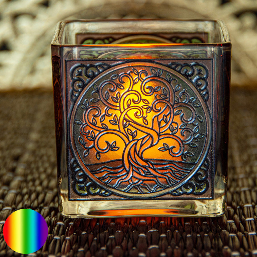 Teelichtglas Baum des Lebens