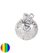 Anhänger-Kugel Blume des Lebens - Silber 17mm