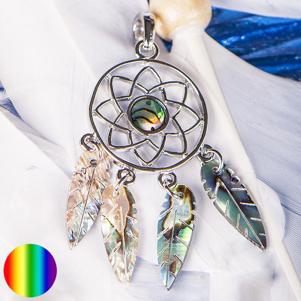 Traumfänger Anhänger Paua Muschel