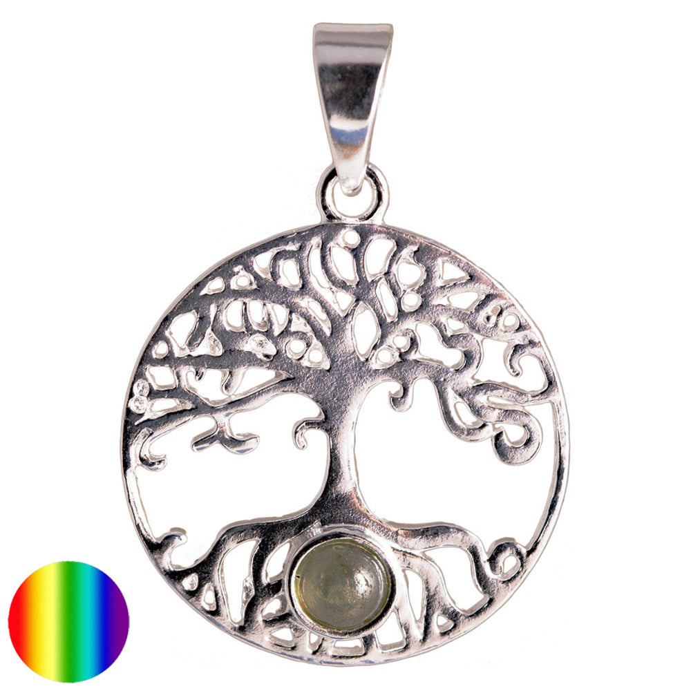 Anhänger - Baum des Lebens mit Peridot