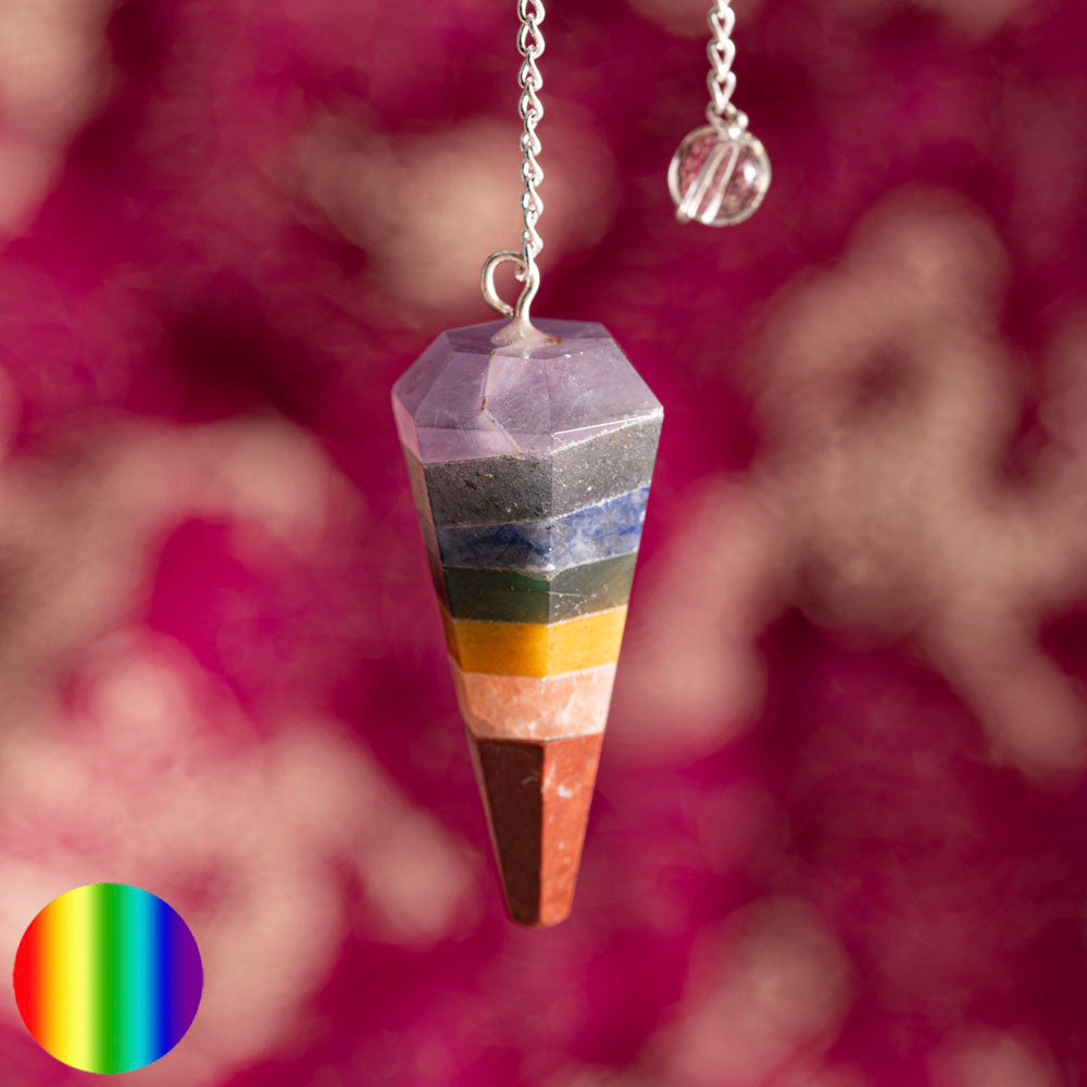 Chakra Pendel - 7 Edelsteine