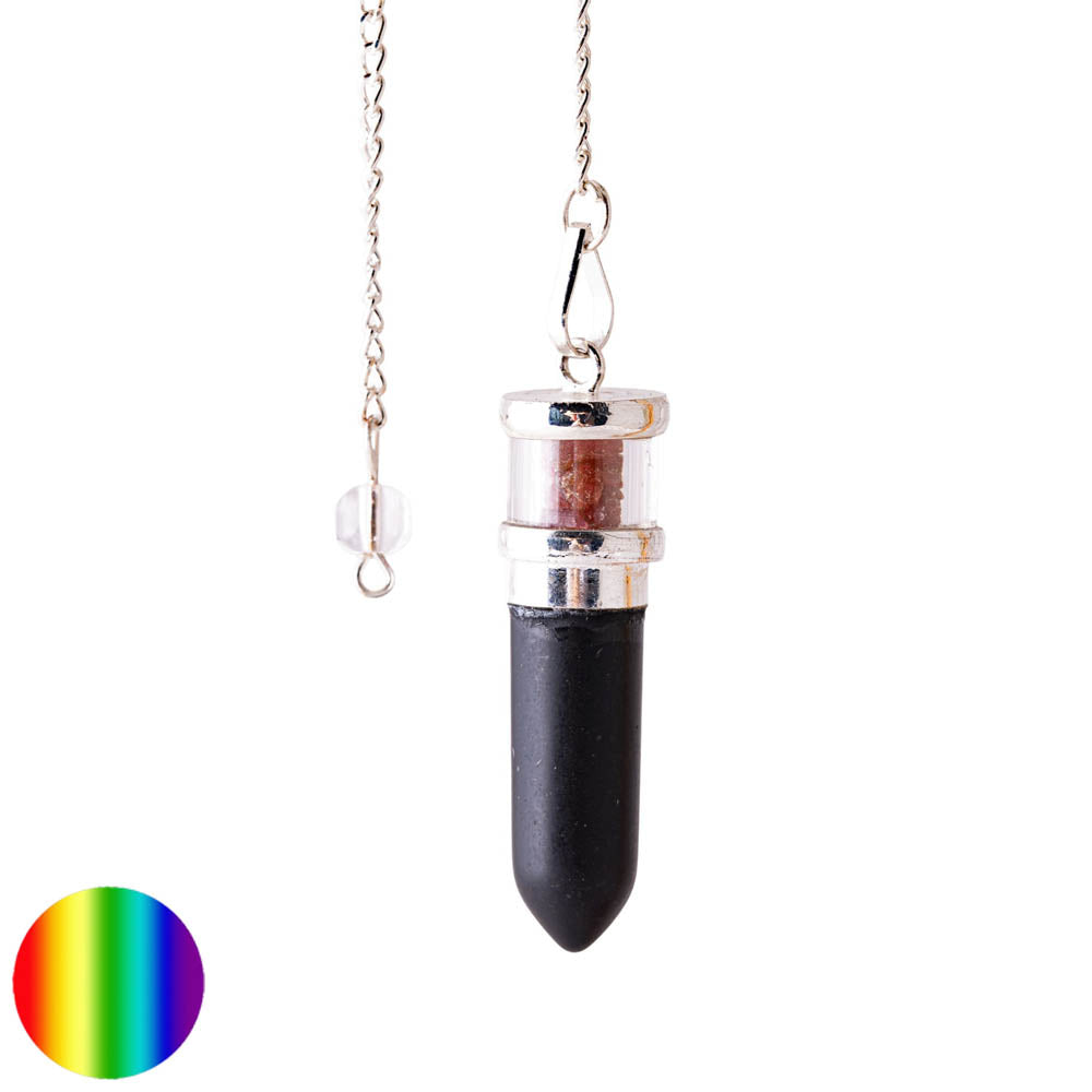 Pendel - Schungit mit Turmalin | Schungit ist selbstreinigend