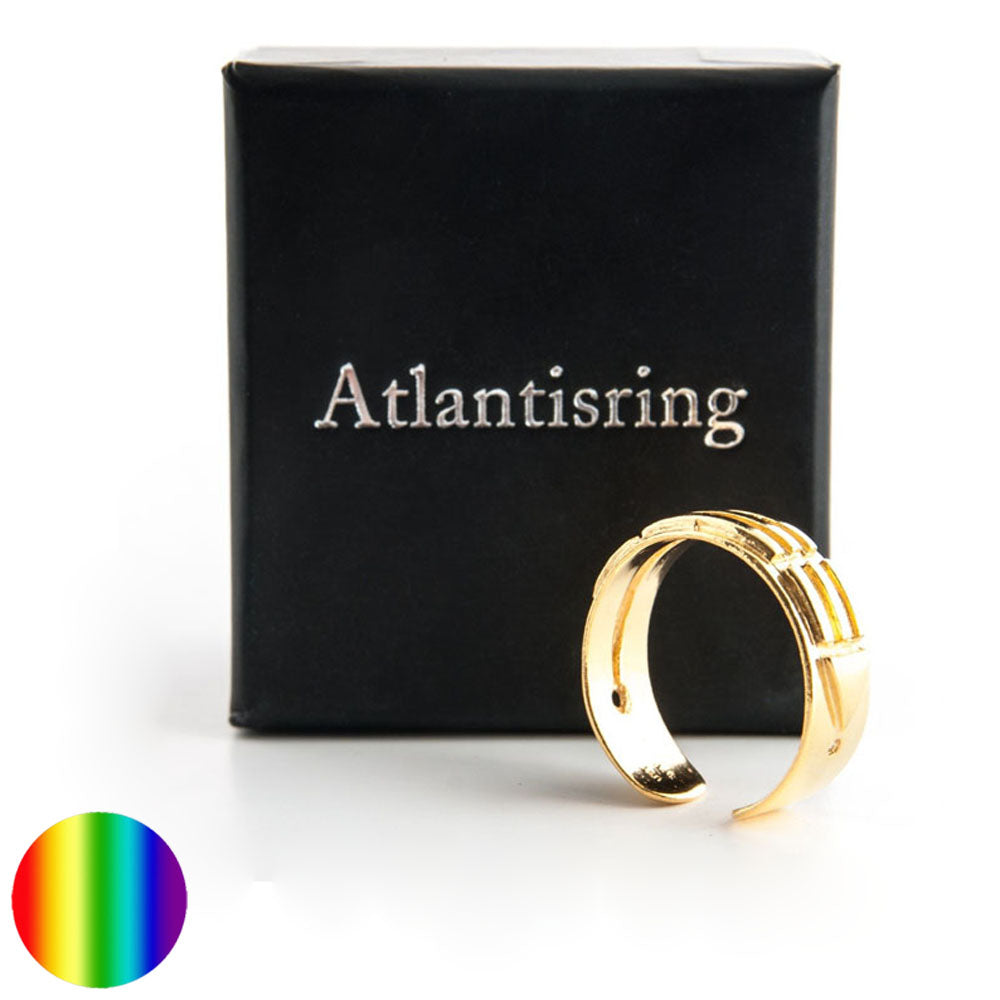 Atlantis Ring silber Herren vergoldet