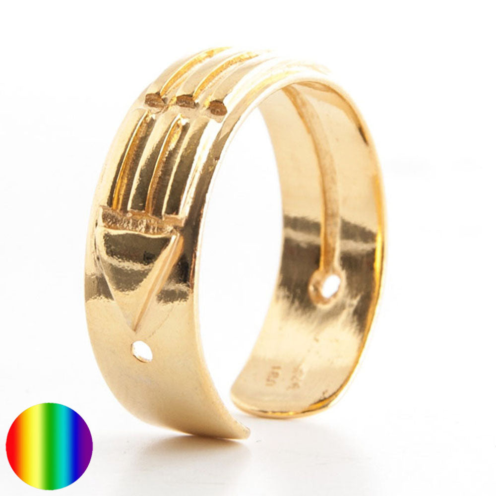 Atlantis Ring silber Herren vergoldet