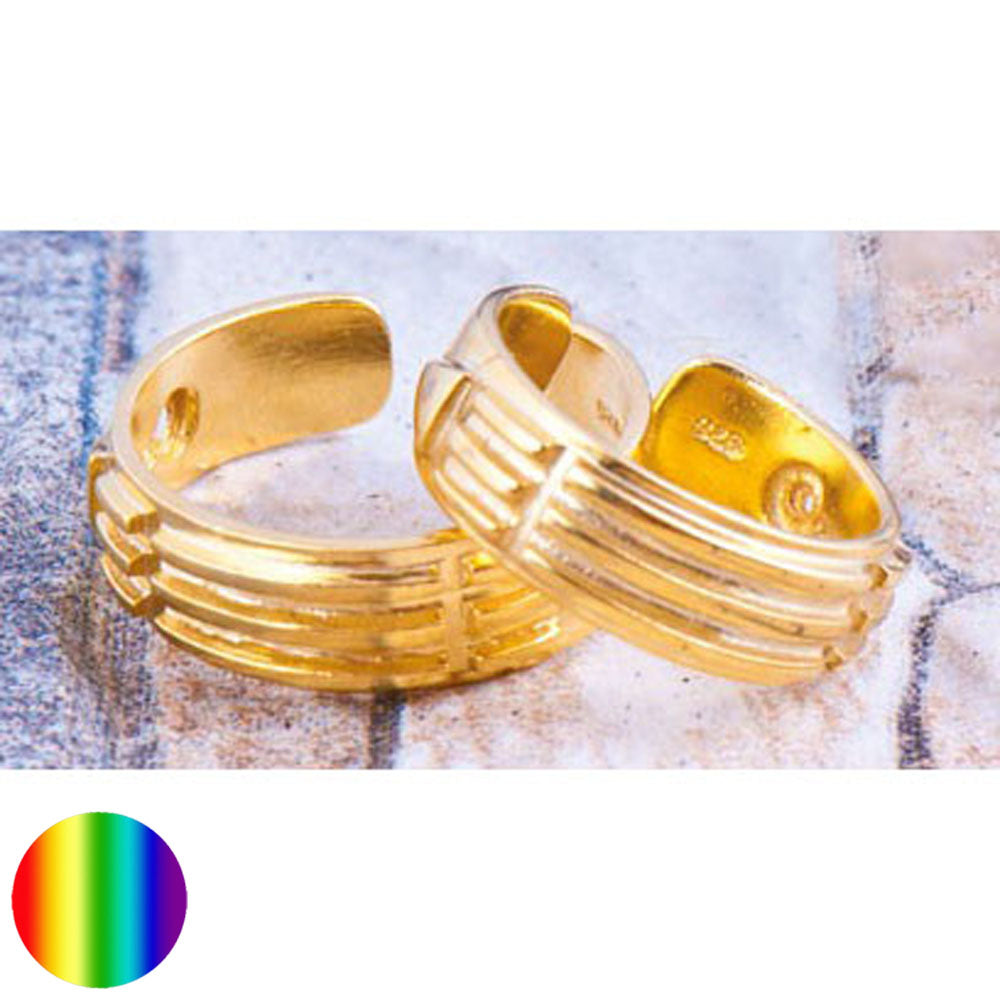 Atlantis Ring silber Damen vergoldet