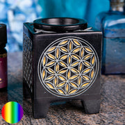 Aromalampen Blume des Lebens quadratisch