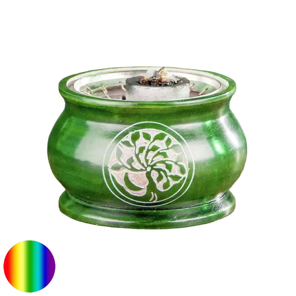 Yggdrasil Speckstein 10cm Netzgefäss