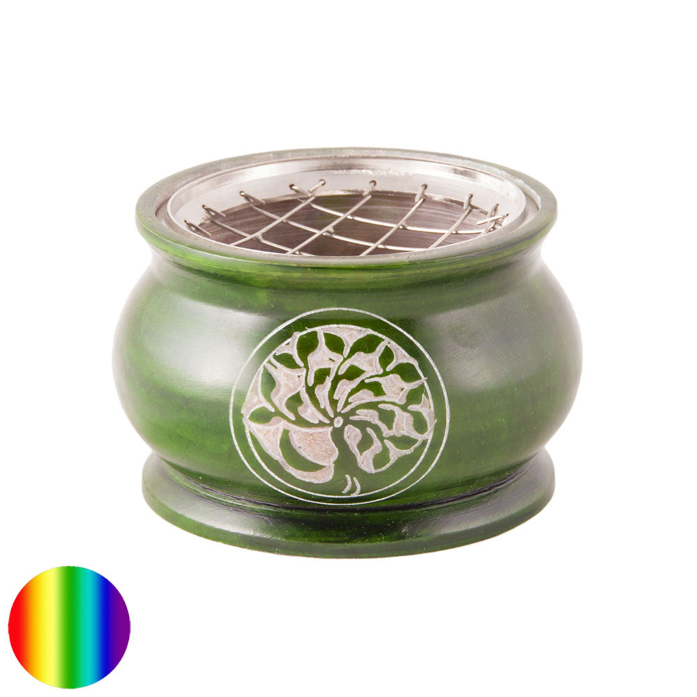Yggdrasil Speckstein 10cm Netzgefäss