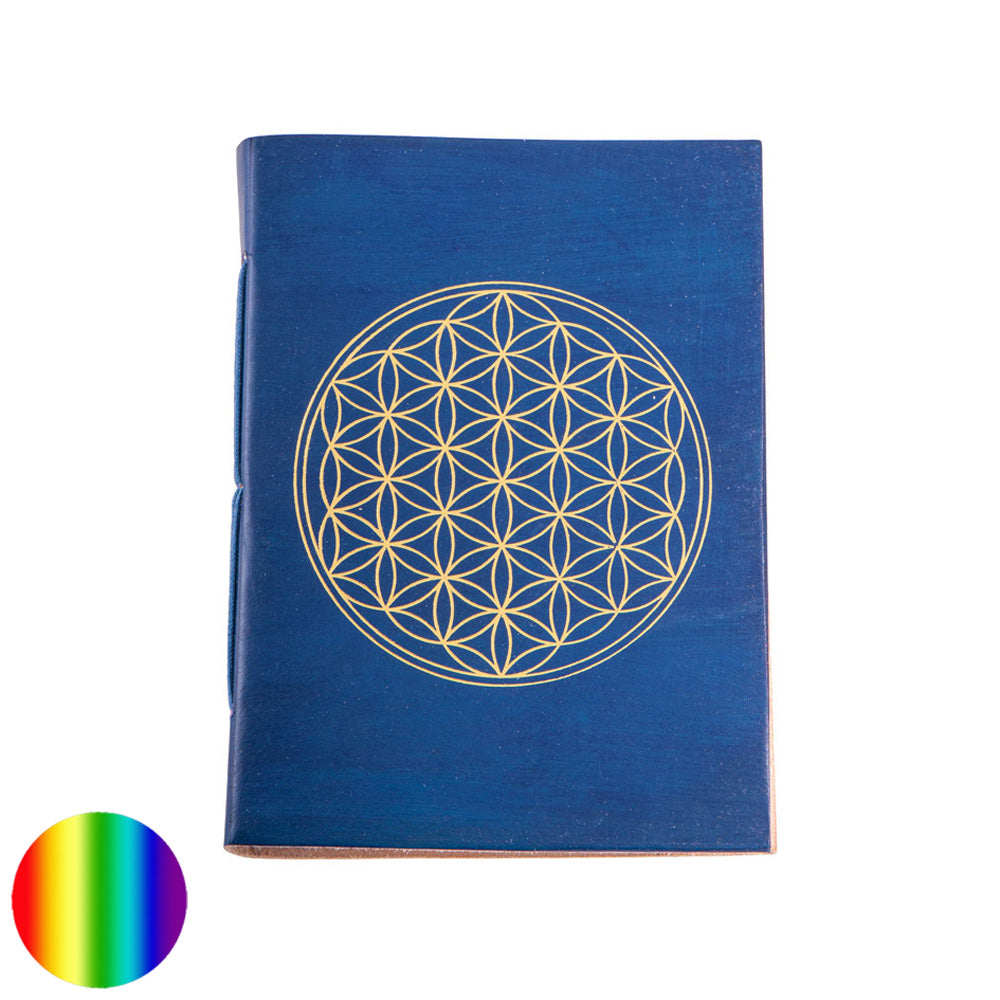 Schreibbuch blau Blume des Lebens