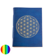 Schreibbuch blau Blume des Lebens