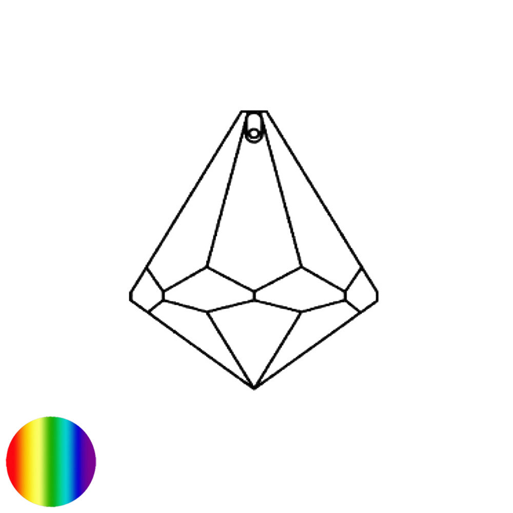 Regenbogen-Kristall - Kegel Diamantschliff 30mm