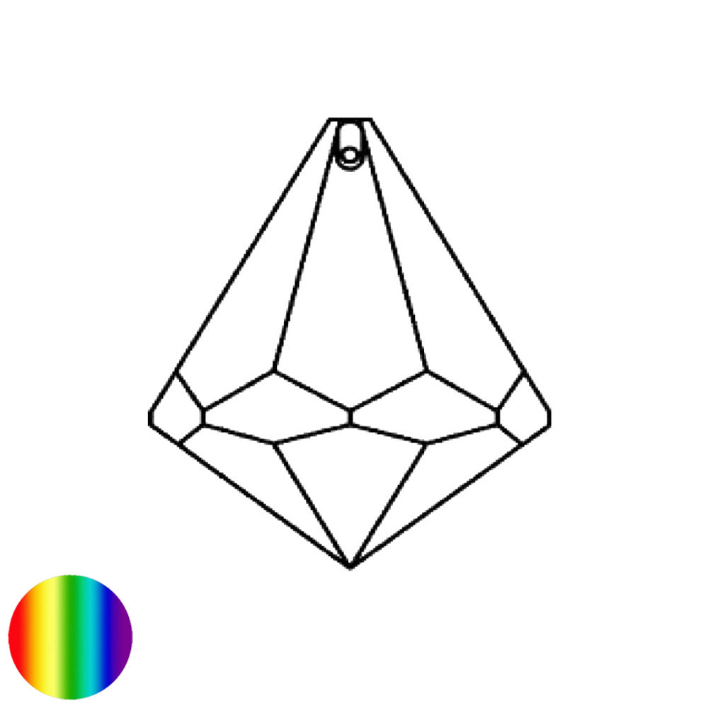 Regenbogen-Kristall - Kegel Diamantschliff 40mm