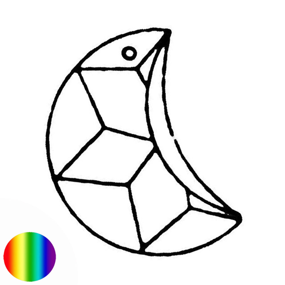 Regenbogen-Kristall - Mond 50mm