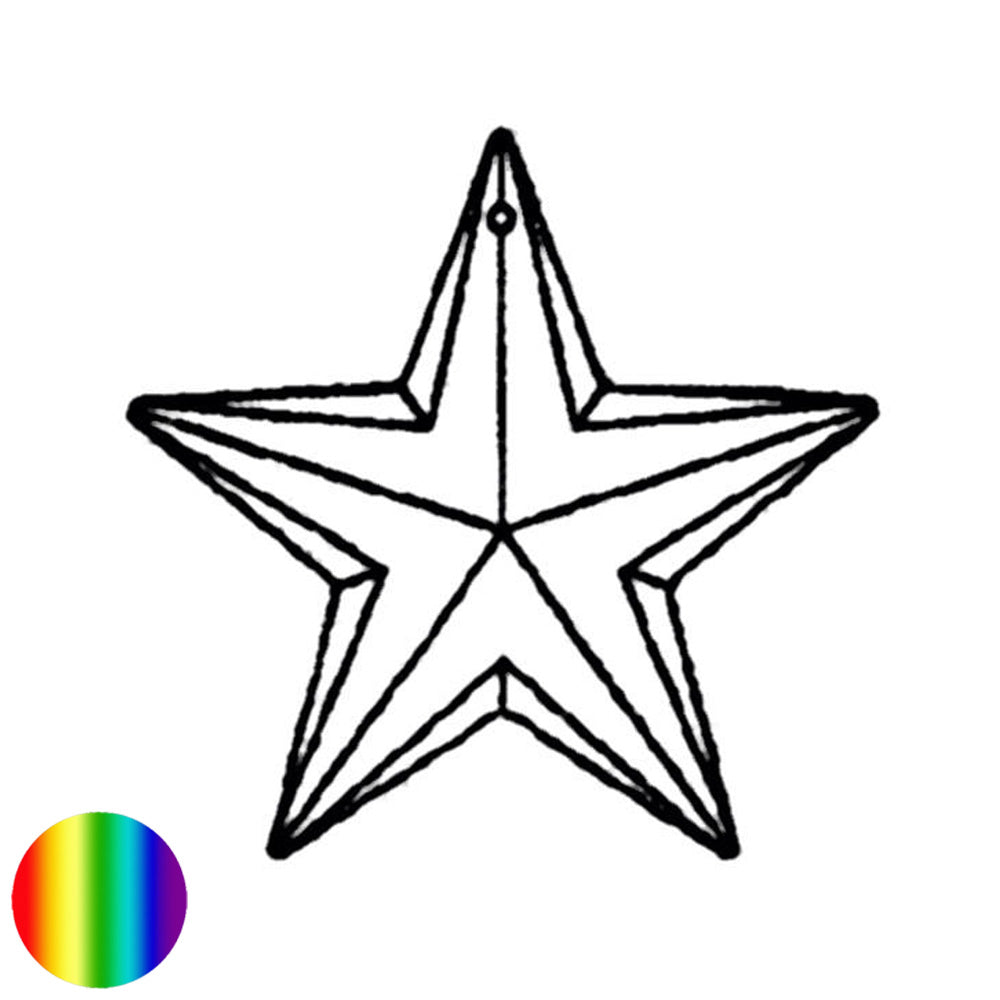 Regenbogen-Kristall - Stern 50mm