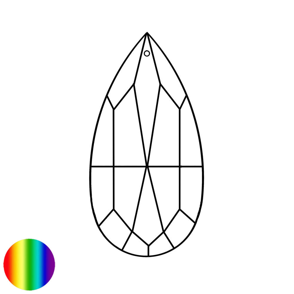 Regenbogen-Kristall - Mandel Elegance 89mm