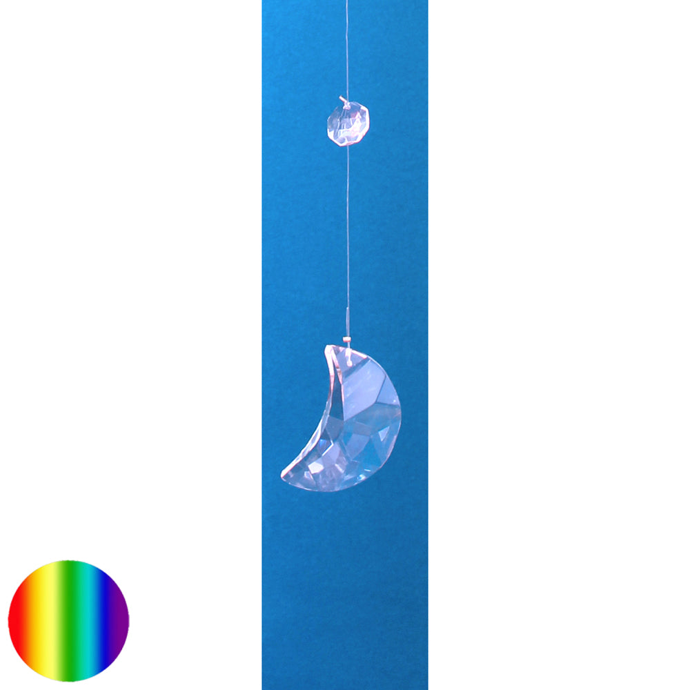Regenbogen-Kristall Hänger - Mond 50 mm