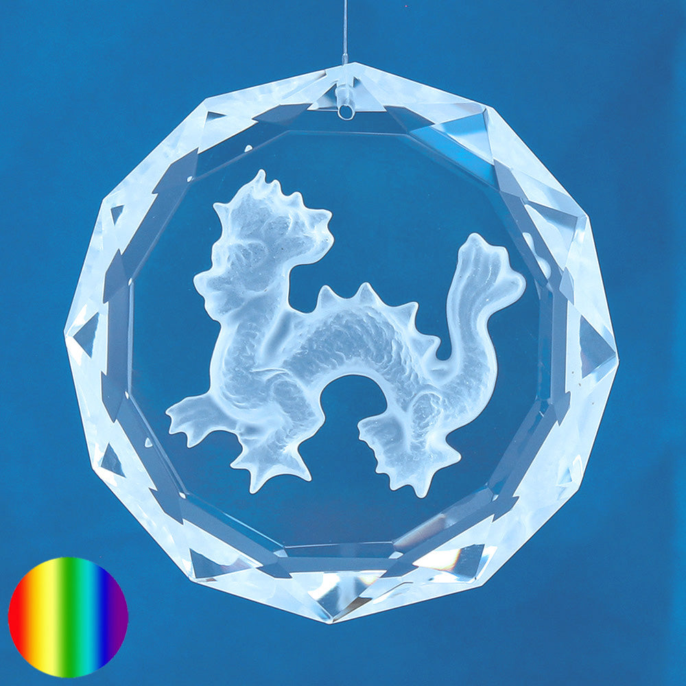 Drachen in Glas-Kristall zum Aufhängen