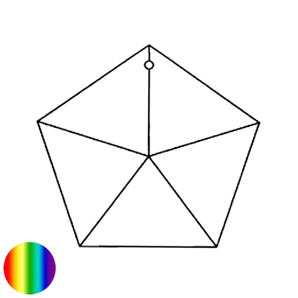 Regenbogen-Kristall - Pentagon 50mm