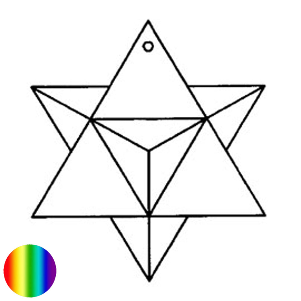 Regenbogen-Kristall - Merkaba 50mm