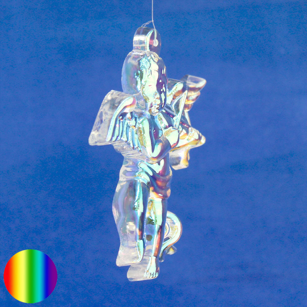 Glas-Kristall - Engel zum Aufhängen - irisierend