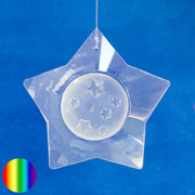 Glas-Kristall - Stern mit Sternen zum Aufhängen