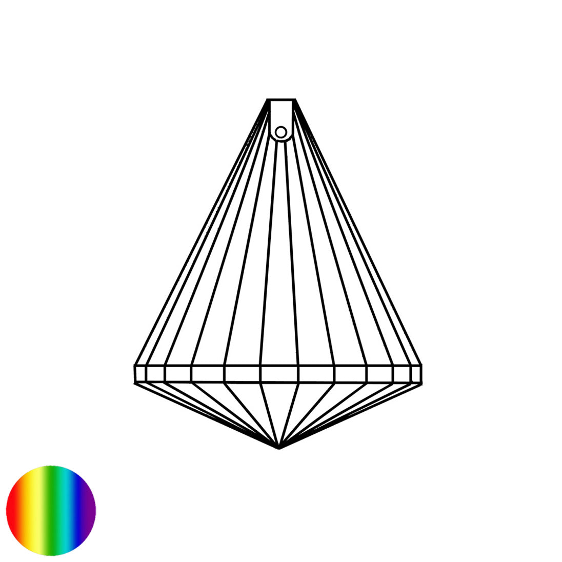 Regenbogen-Kristall - Kegel 40mm