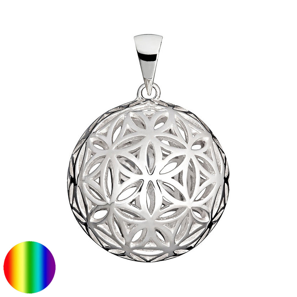 Collection inner Light - Raumblume des Lebens Anhänger - Silber 25mm