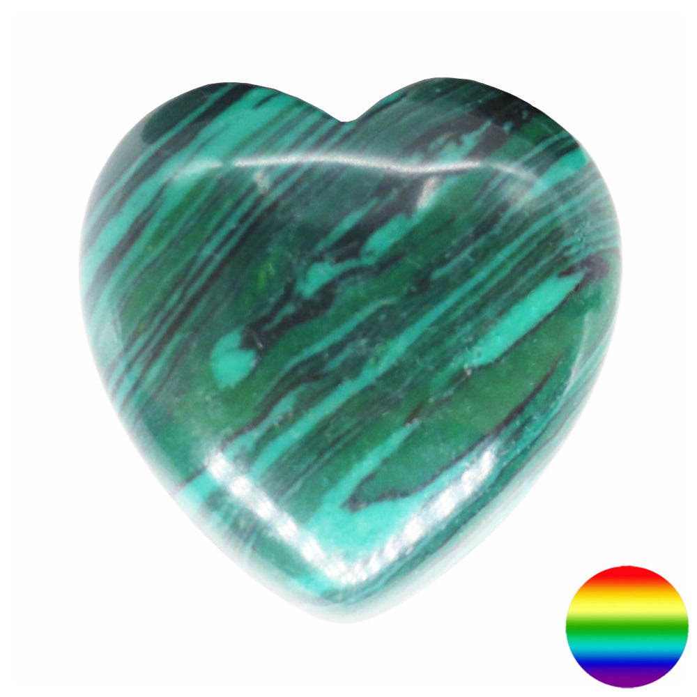   Edelstein Herz - Malachit 30mm | synthetisch