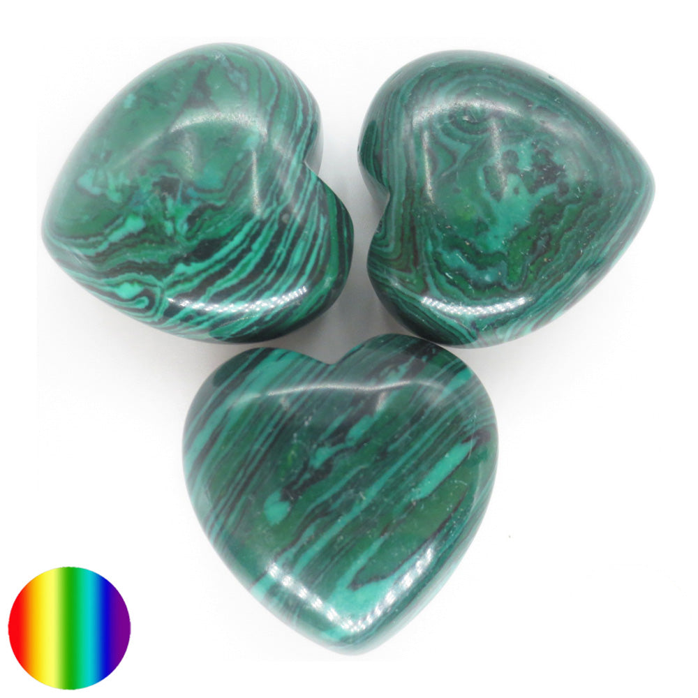 Edelstein Herz - Malachit 30mm