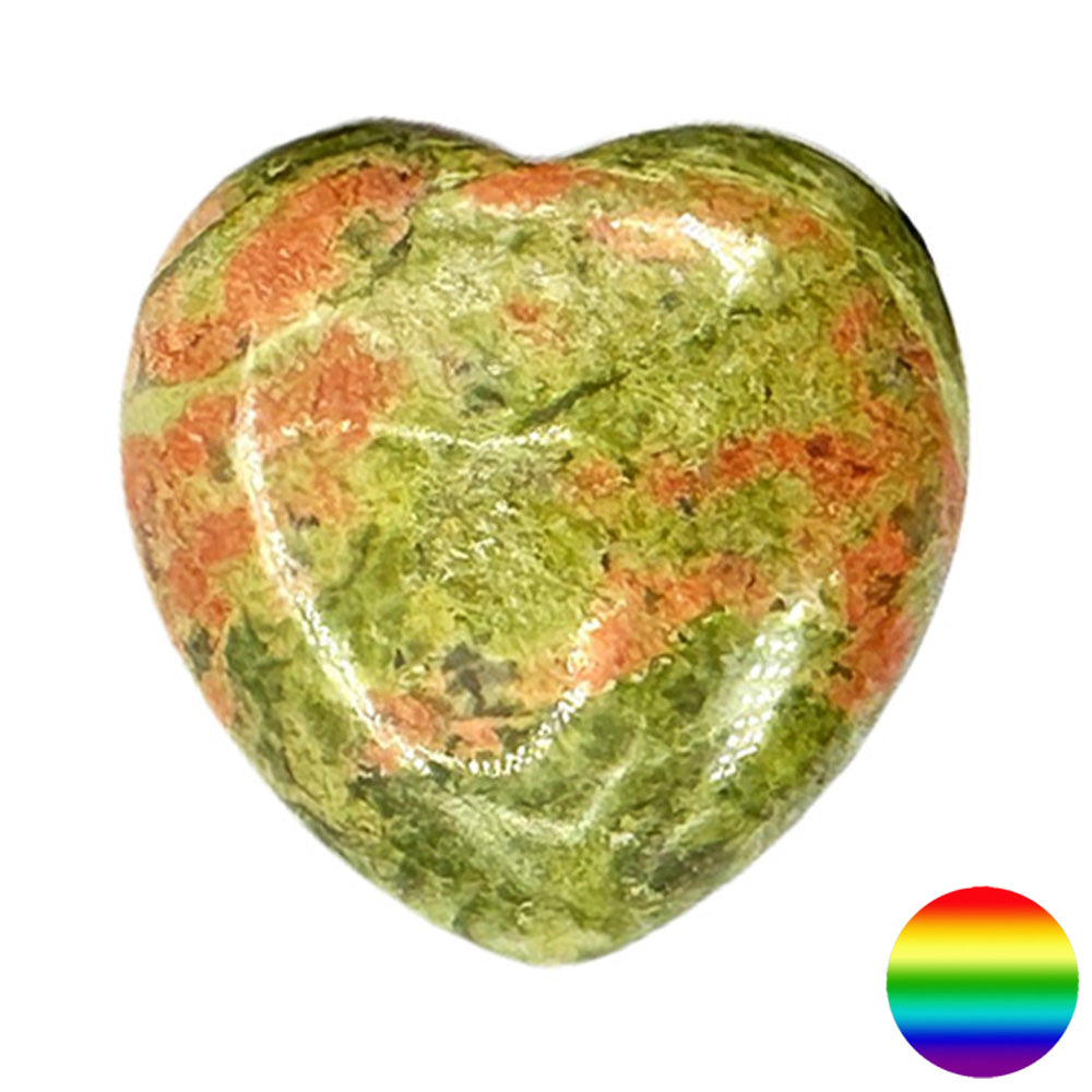 Edelstein Herz - Unakit 30mm