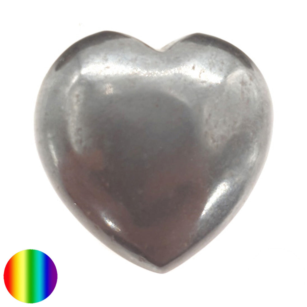 Edelstein Herz - Hämatit 30mm