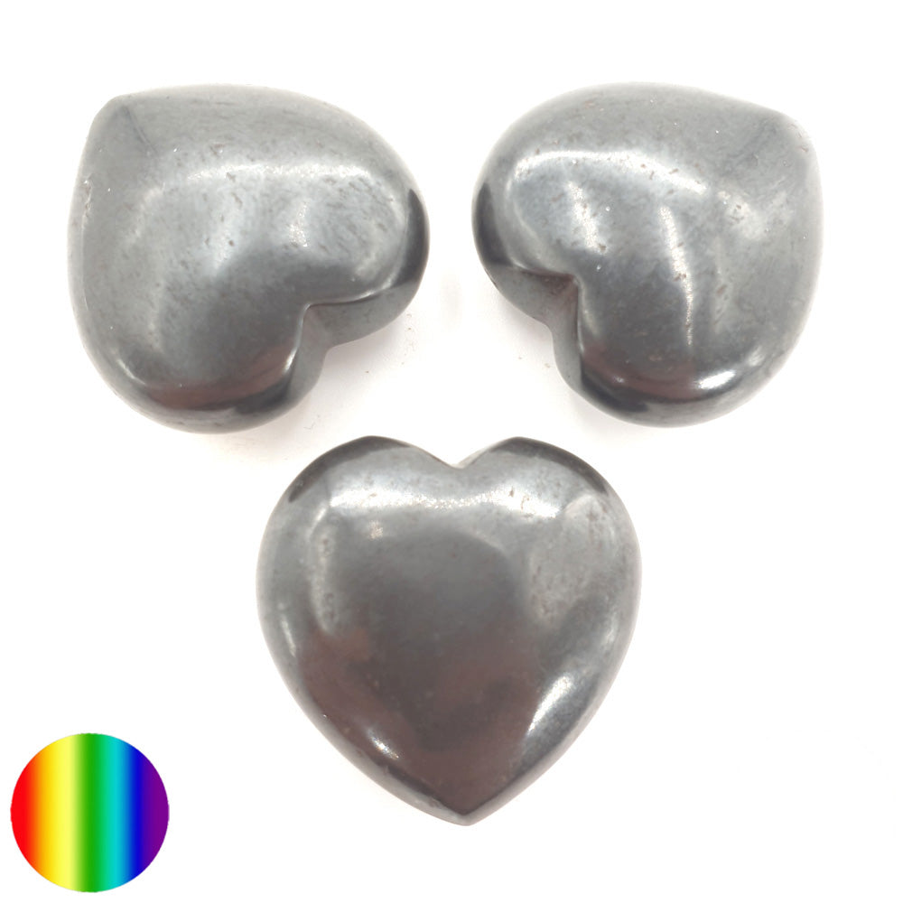 Edelstein Herz - Hämatit 30mm