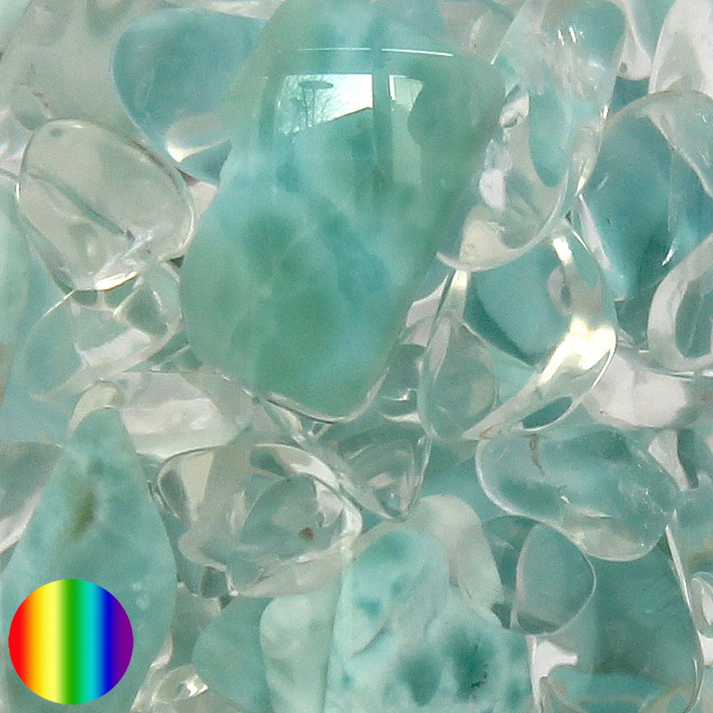 Vita Juwel Trinkflasche ViA Edelstein-Balance® - Larimar & Bergkristall