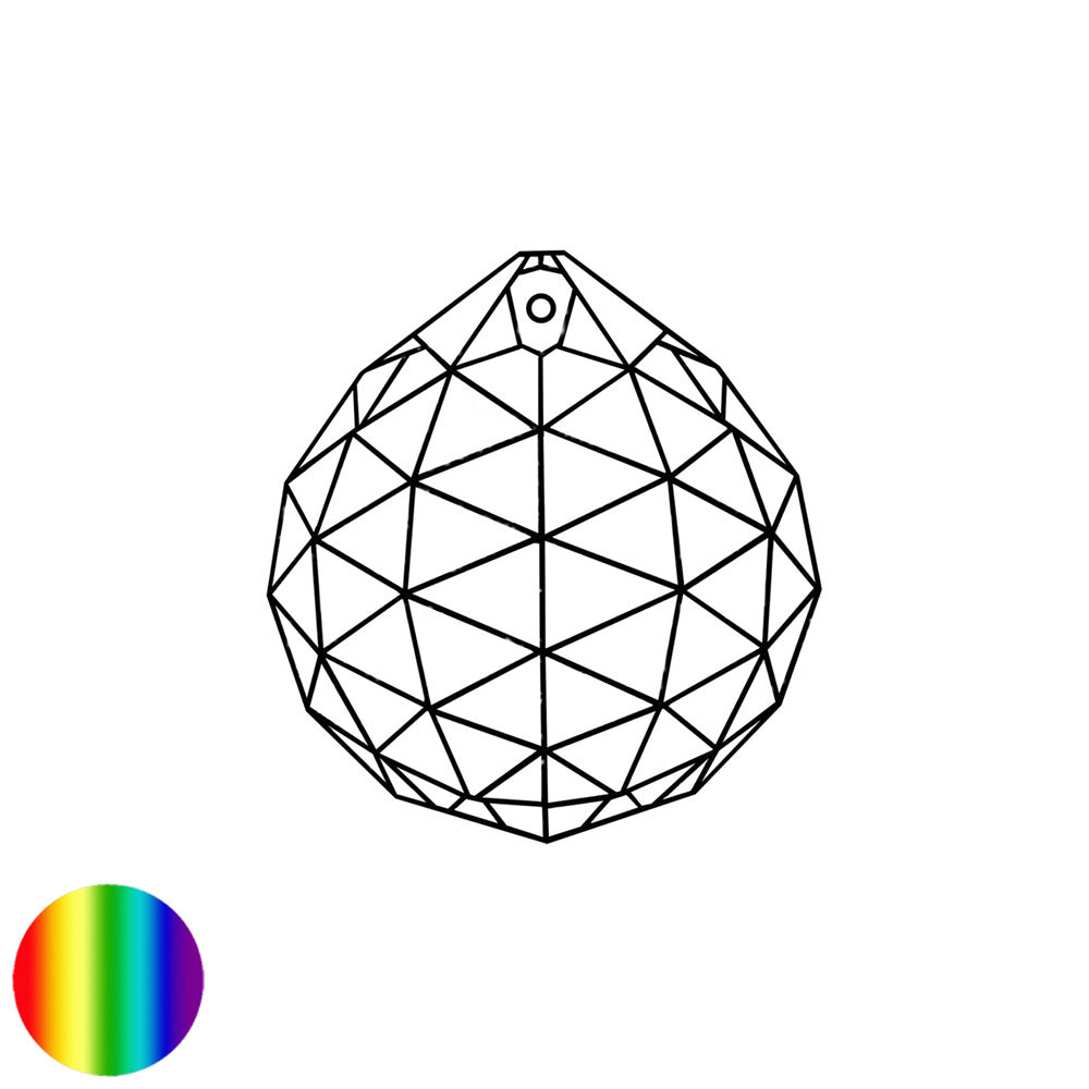 Regenbogen-Kristall - Kugel-Dreieck Meridian 40mm