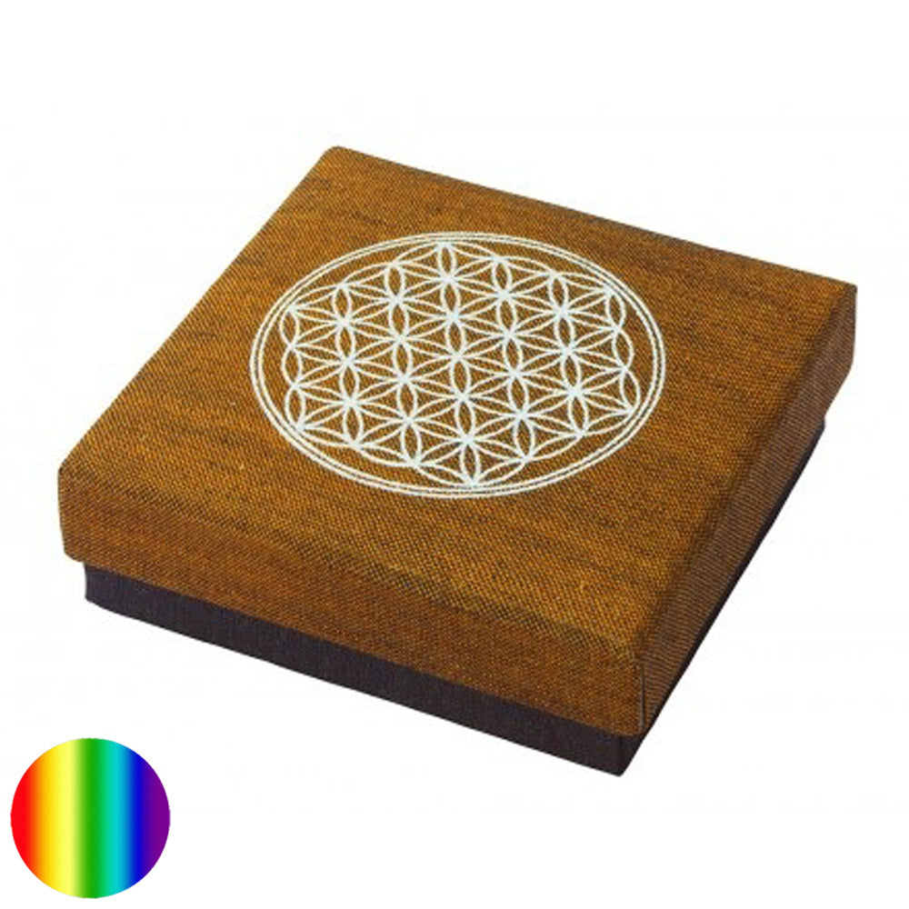 Geschenkbox Blume des Lebens safran