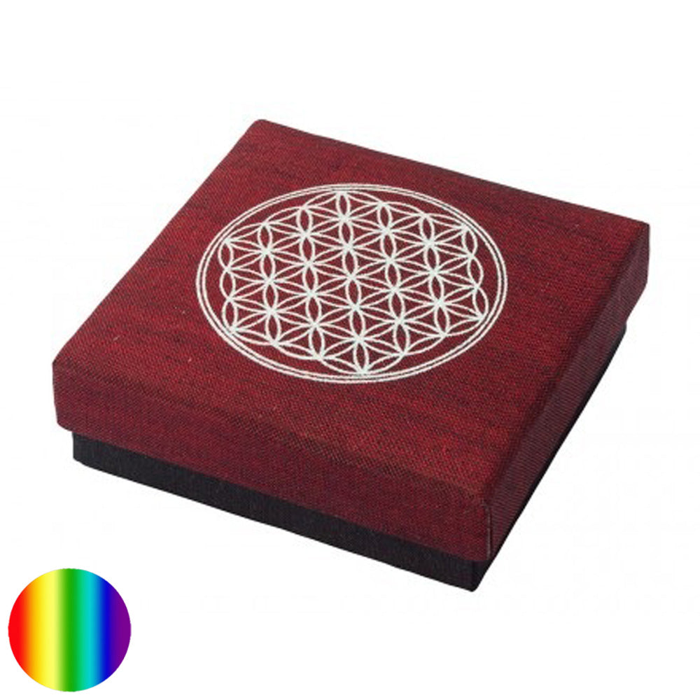 Geschenkbox Blume des Lebens maroon