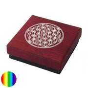 Geschenkbox Blume des Lebens maroon