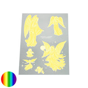 Aufkleber A5 - Engel - gold-silber
