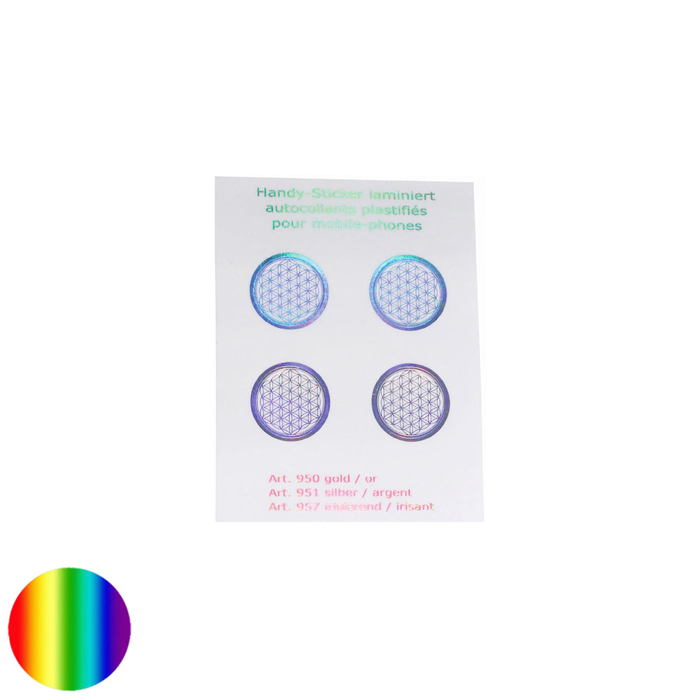 Handy Sticker Blume des Lebens - irisierend