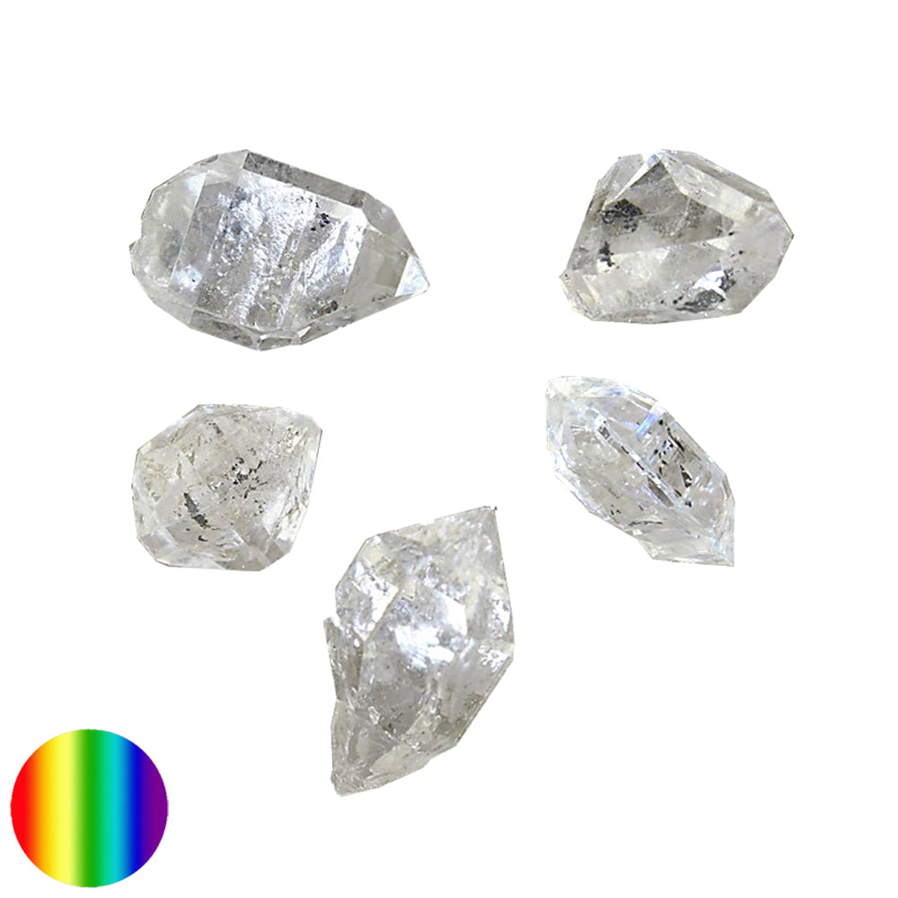 Diamantenquarz Doppelender Bergkristall 8-10mm