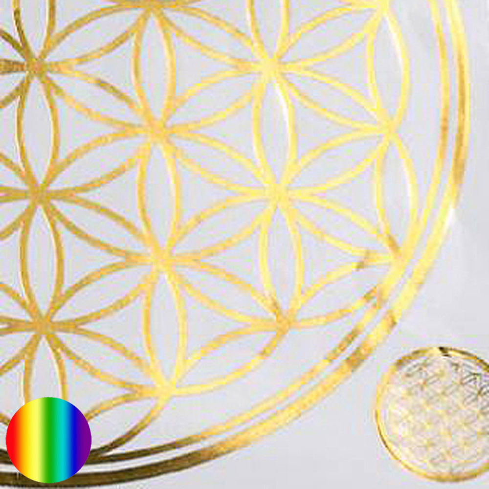 A5 gold Aufkleber Blume des Lebens - B-Qualität